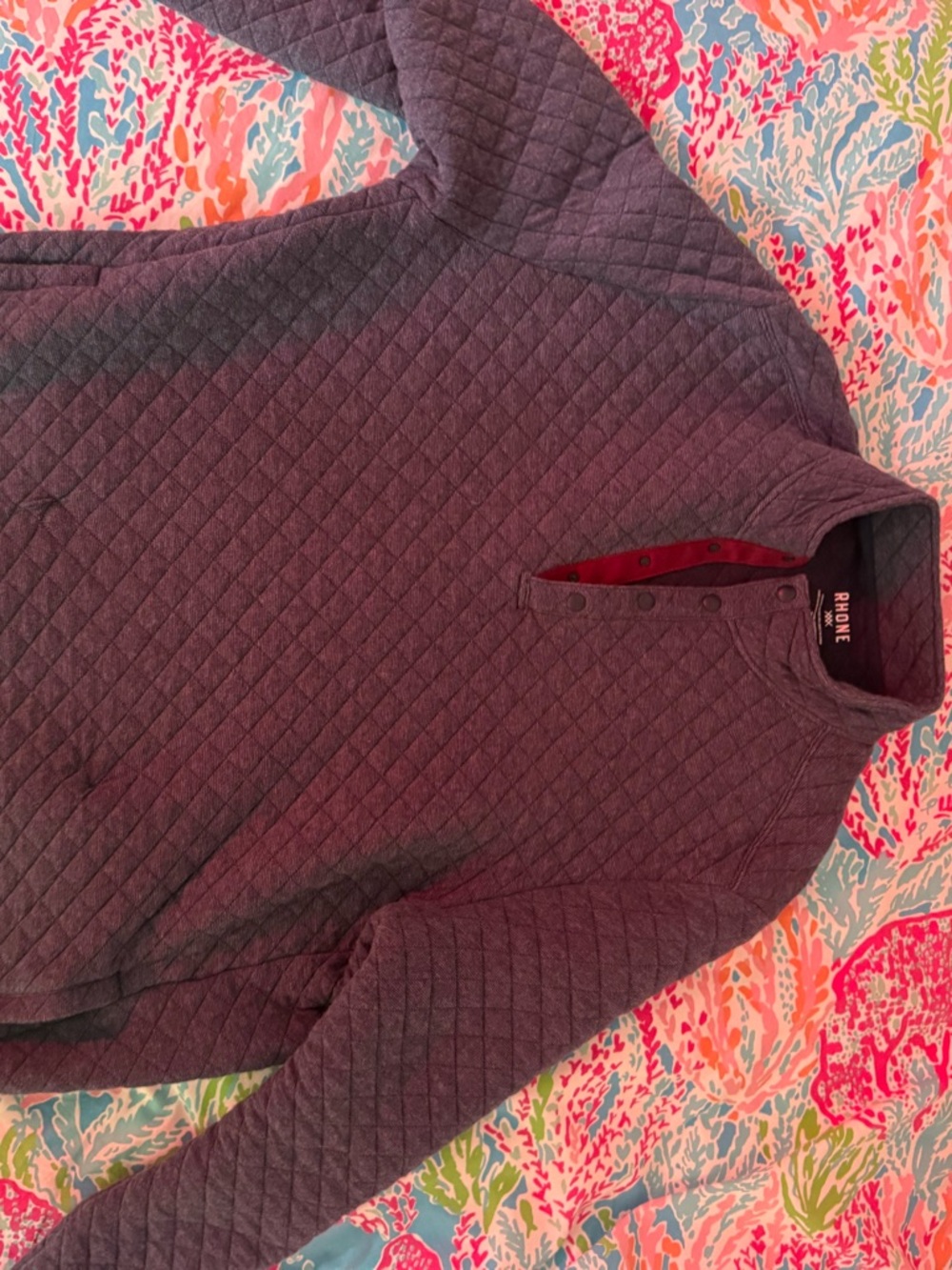 RHONE Size XL Quilted Gramercy Sweater in Navy,